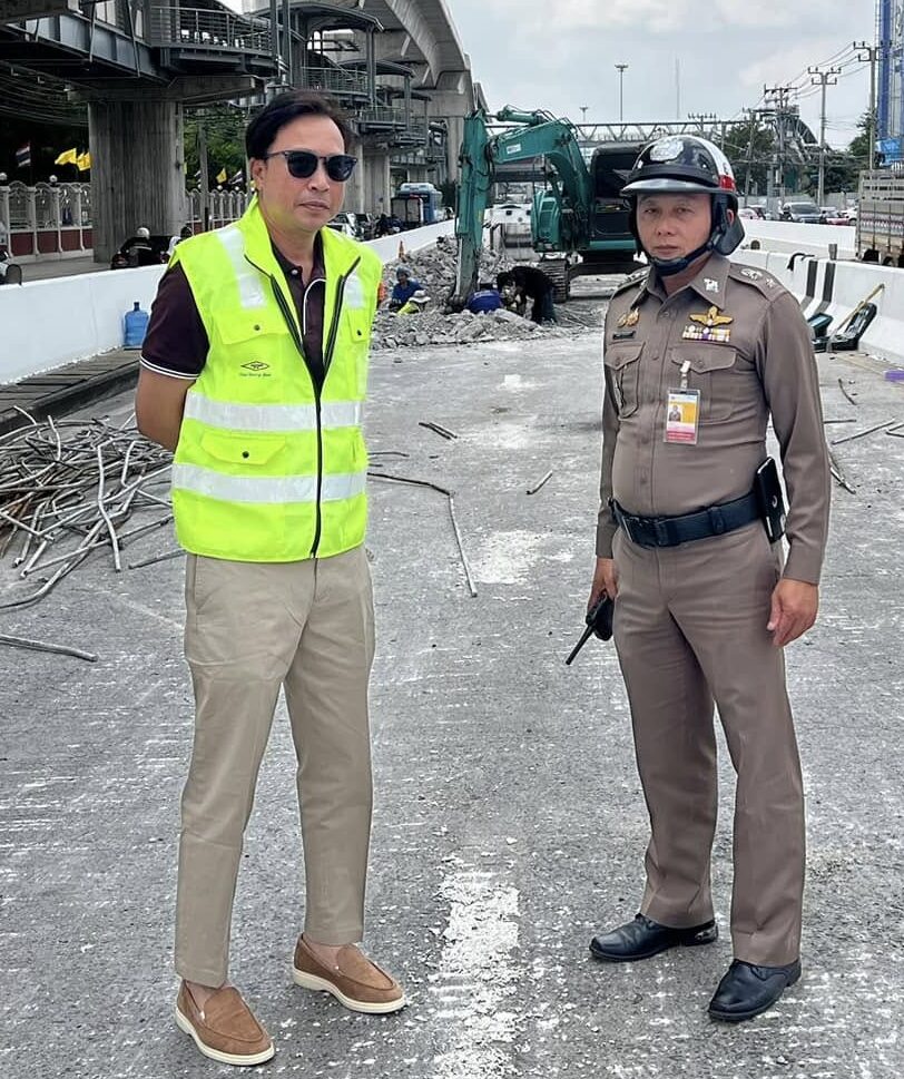 ตรวจการก่อสร้างซ่อมผิวการจราจรอุโมงค์ทางลอดวงเวียนบางเขน กำชับให้แล้วเสร็จทันเวลาที่กำหนด